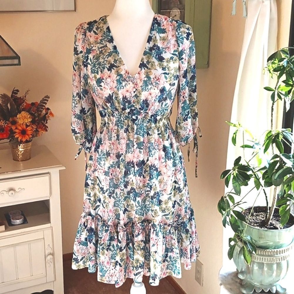 Taylor Floral Dress Cottagecore  Coastal Cowgirl - Picture 3 of 14